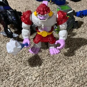 Red and White Action Figure